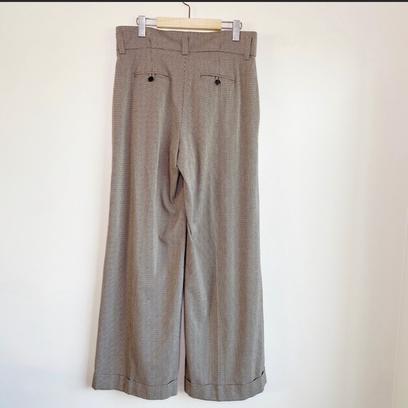 VINTAGE Houndstooth Wide Leg High Waist Pants - Picture 4 of 4